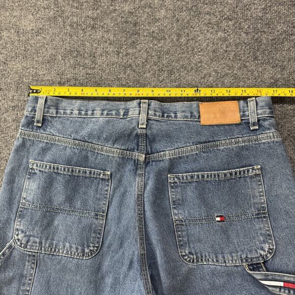 Vintage Y2K Women’s Tommy Hilfiger Carpenter denim Jeans Size 12 Baggy Hip Hop - Picture 8 of 10